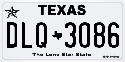 TX license plate DLQ3086
