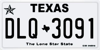 TX license plate DLQ3091