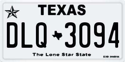 TX license plate DLQ3094