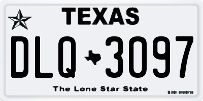 TX license plate DLQ3097