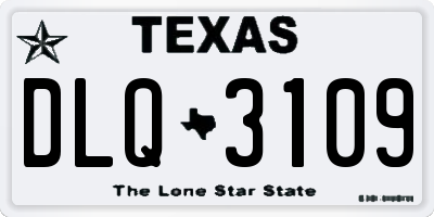TX license plate DLQ3109
