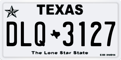 TX license plate DLQ3127