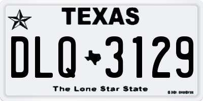 TX license plate DLQ3129