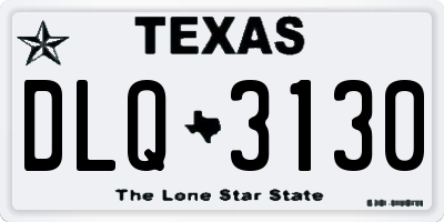 TX license plate DLQ3130