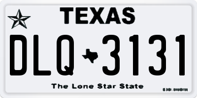 TX license plate DLQ3131