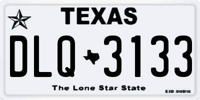 TX license plate DLQ3133