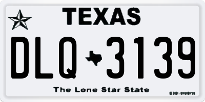 TX license plate DLQ3139