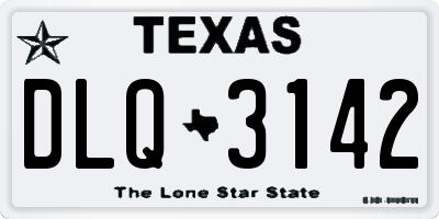 TX license plate DLQ3142