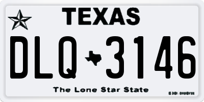 TX license plate DLQ3146