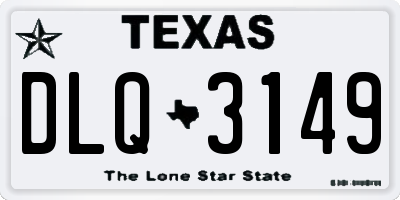 TX license plate DLQ3149
