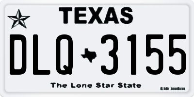 TX license plate DLQ3155