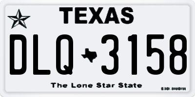 TX license plate DLQ3158