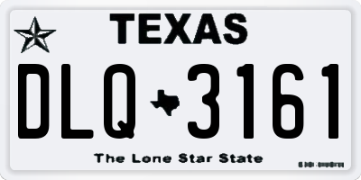 TX license plate DLQ3161