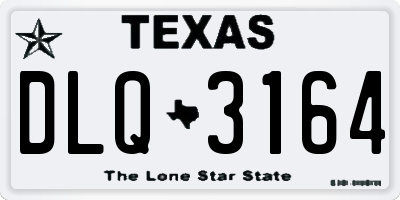 TX license plate DLQ3164