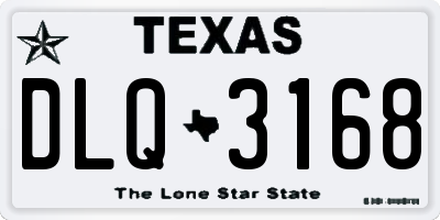 TX license plate DLQ3168