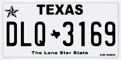 TX license plate DLQ3169