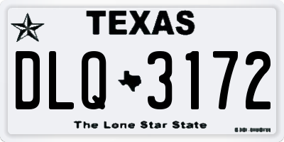 TX license plate DLQ3172