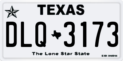 TX license plate DLQ3173