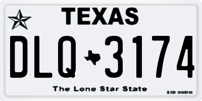 TX license plate DLQ3174