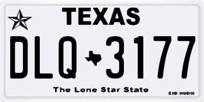 TX license plate DLQ3177