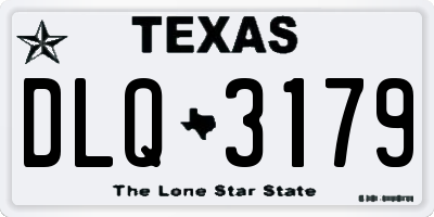 TX license plate DLQ3179