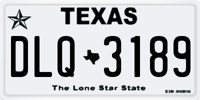 TX license plate DLQ3189