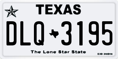 TX license plate DLQ3195