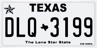 TX license plate DLQ3199
