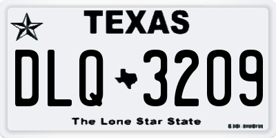 TX license plate DLQ3209