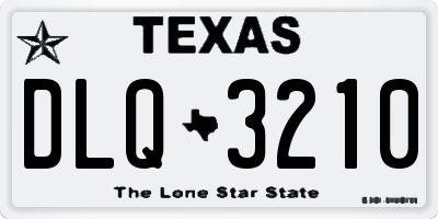TX license plate DLQ3210