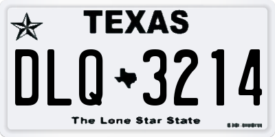 TX license plate DLQ3214