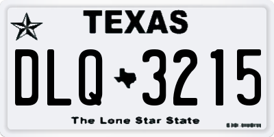 TX license plate DLQ3215