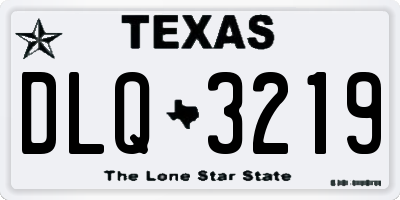 TX license plate DLQ3219