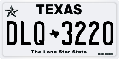 TX license plate DLQ3220