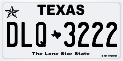 TX license plate DLQ3222