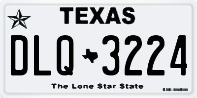 TX license plate DLQ3224