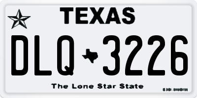 TX license plate DLQ3226