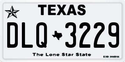 TX license plate DLQ3229