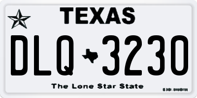 TX license plate DLQ3230
