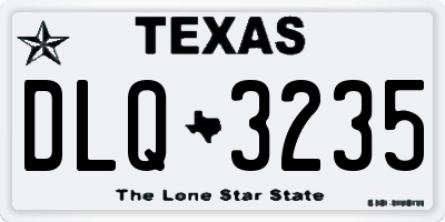 TX license plate DLQ3235