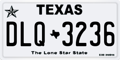 TX license plate DLQ3236