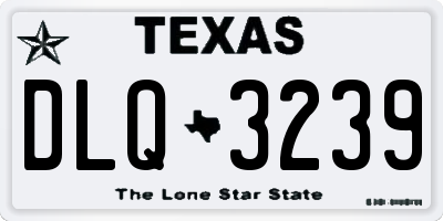 TX license plate DLQ3239