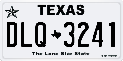 TX license plate DLQ3241