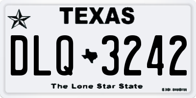 TX license plate DLQ3242