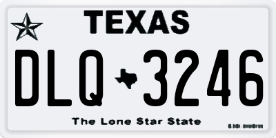 TX license plate DLQ3246