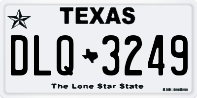 TX license plate DLQ3249