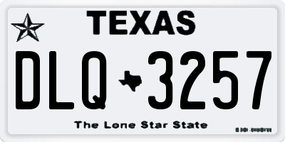 TX license plate DLQ3257
