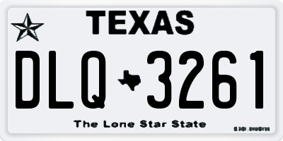 TX license plate DLQ3261