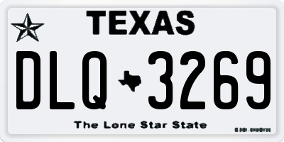 TX license plate DLQ3269