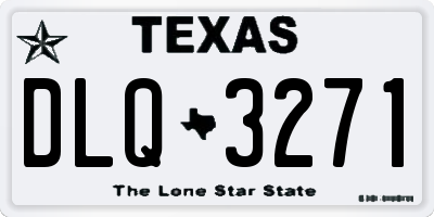 TX license plate DLQ3271
